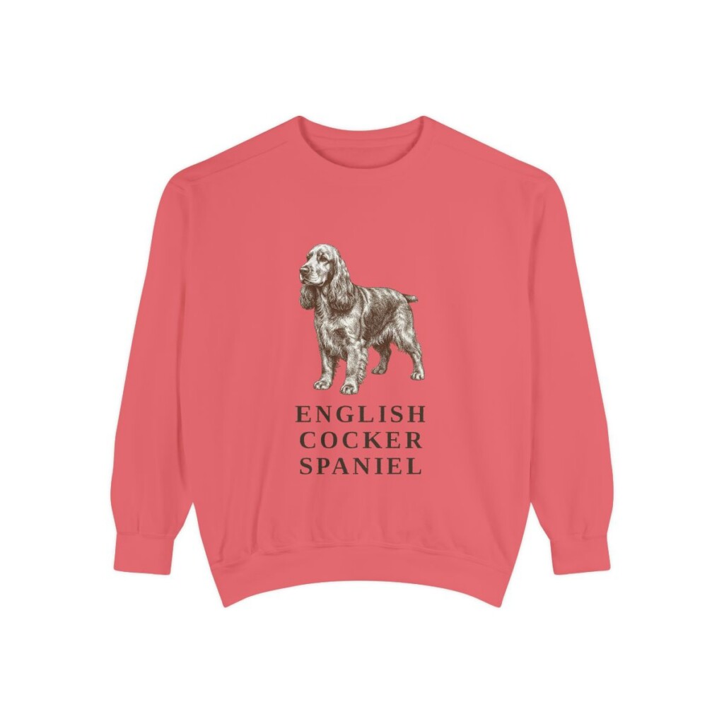 English Cocker Spaniel Sweatshirt, Watermelon, front view