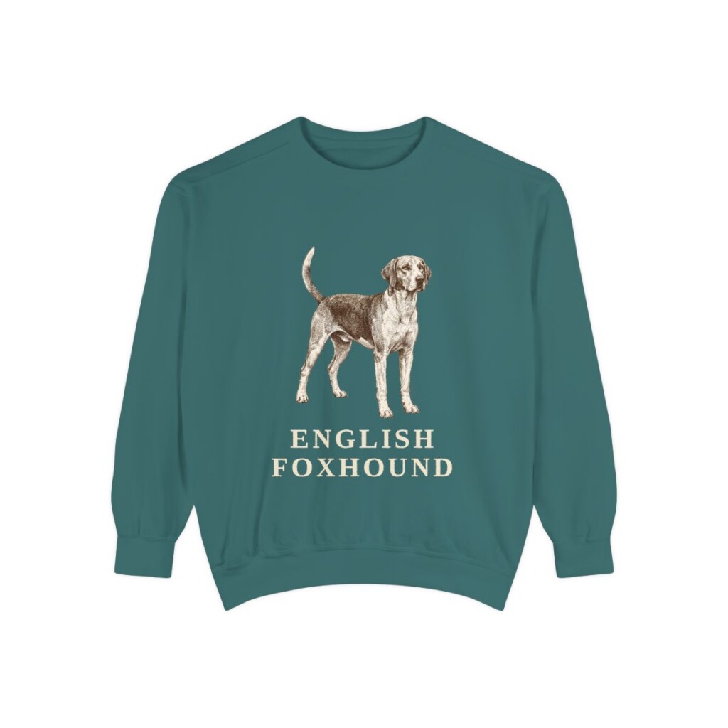English Foxhound Sweatshirt, Blue Spruce, front view