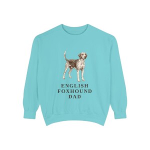 English Foxhound Dad Sweatshirt, Chalky Mint, front view