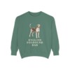 English Foxhound Dad Sweatshirt, Light Green, front view