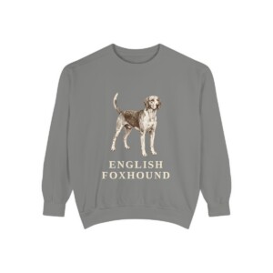 English Foxhound Sweatshirt, Grey, front view