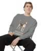 English Foxhound Sweatshirt, Grey, person 1 context