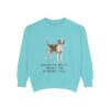 English Foxhound Humor Sweatshirt, Chalky Mint, front view
