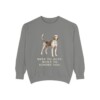 English Foxhound Humor Sweatshirt, Grey, front view