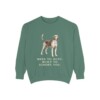 English Foxhound Humor Sweatshirt, Light Green, front view