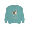 English Foxhound Humor Sweatshirt, Seafoam, front view