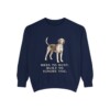 English Foxhound Humor Sweatshirt, True Navy, front view