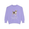 English Foxhound Humor Sweatshirt, Violet, front view