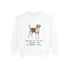 English Foxhound Humor Sweatshirt, White, front view