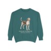 English Foxhound Latin Sweatshirt, Blue Spruce, front view