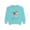 English Foxhound Latin Sweatshirt, Chalky Mint, front view
