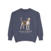 English Foxhound Latin Sweatshirt, Denim, front view