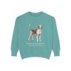 English Foxhound Latin Sweatshirt, Seafoam, front view