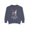 English Foxhound Mom Sweatshirt, Denim, front view