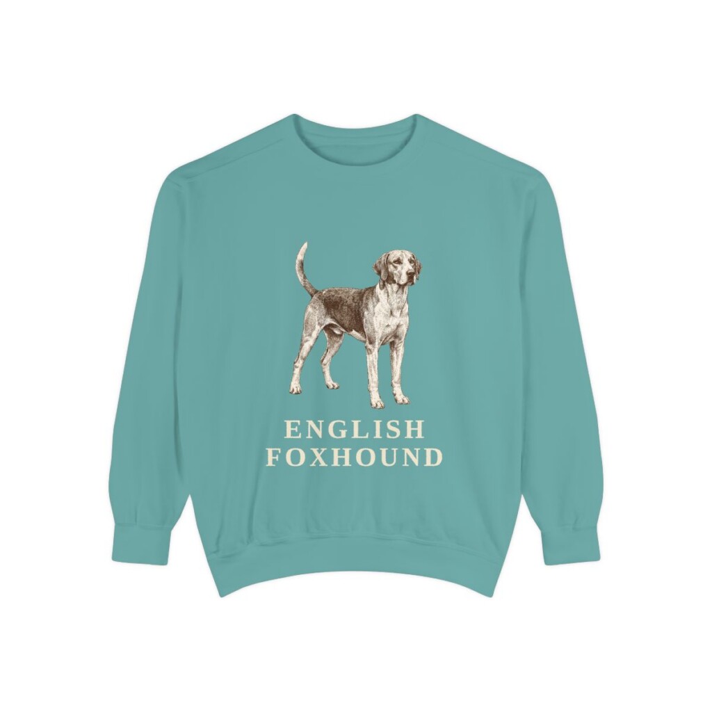 English Foxhound Sweatshirt, Seafoam, front view