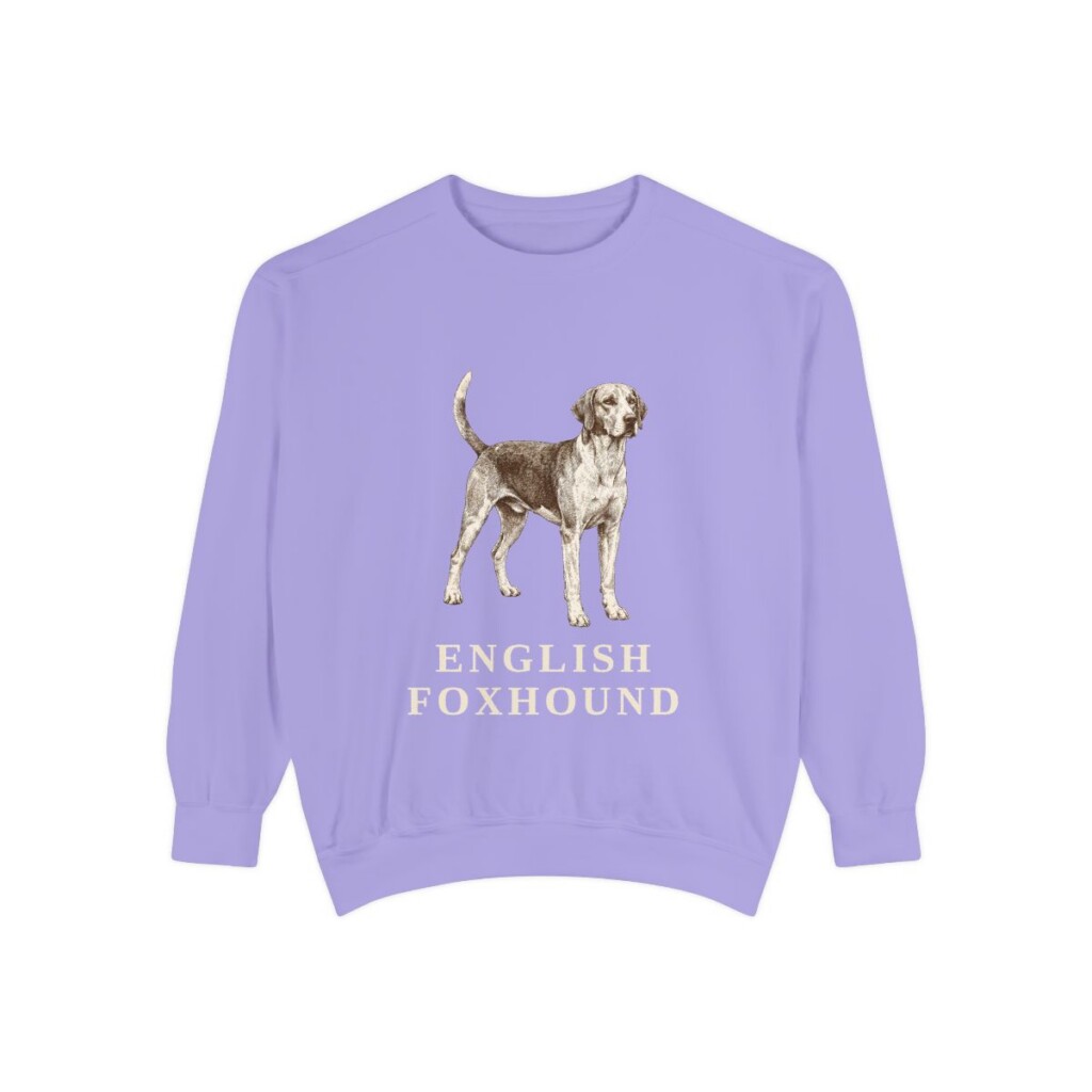 English Foxhound Sweatshirt, Violet, front view