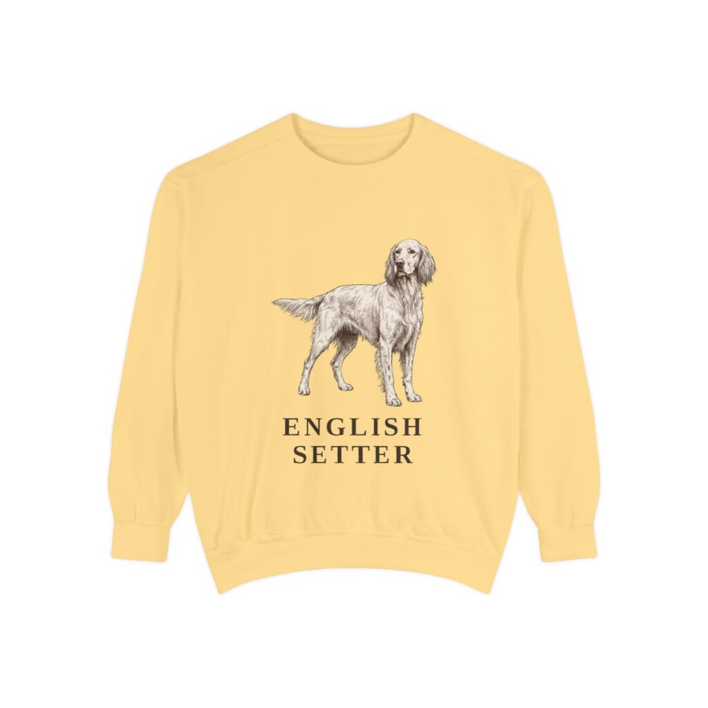 English Setter Sweatshirt, Butter, front view