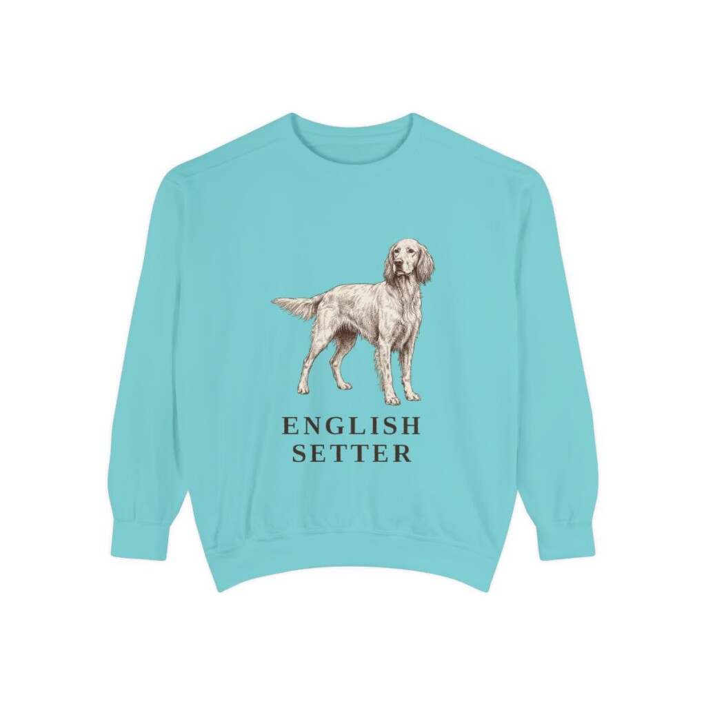 English Setter Sweatshirt, Chalky Mint, front view