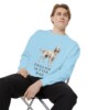 english-setter-sweatshirt-dad-chambray-person-1-context English Setter Dad Sweatshirt, Chambray, person 1 context