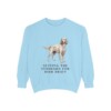 English Setter Humor Sweatshirt, Chambray, front view