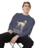 English Setter Humor Sweatshirt, Denim, person 1 context