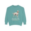 English Setter Humor Sweatshirt, Seafoam, front view