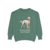 English Setter Sweatshirt, Light Green, front view