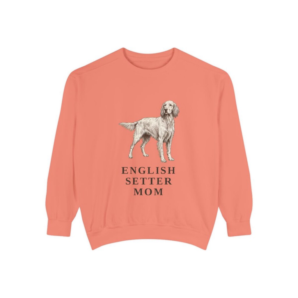 English Setter Mom Sweatshirt, Terracotta, front view
