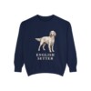 English Setter Sweatshirt, True Navy, front view