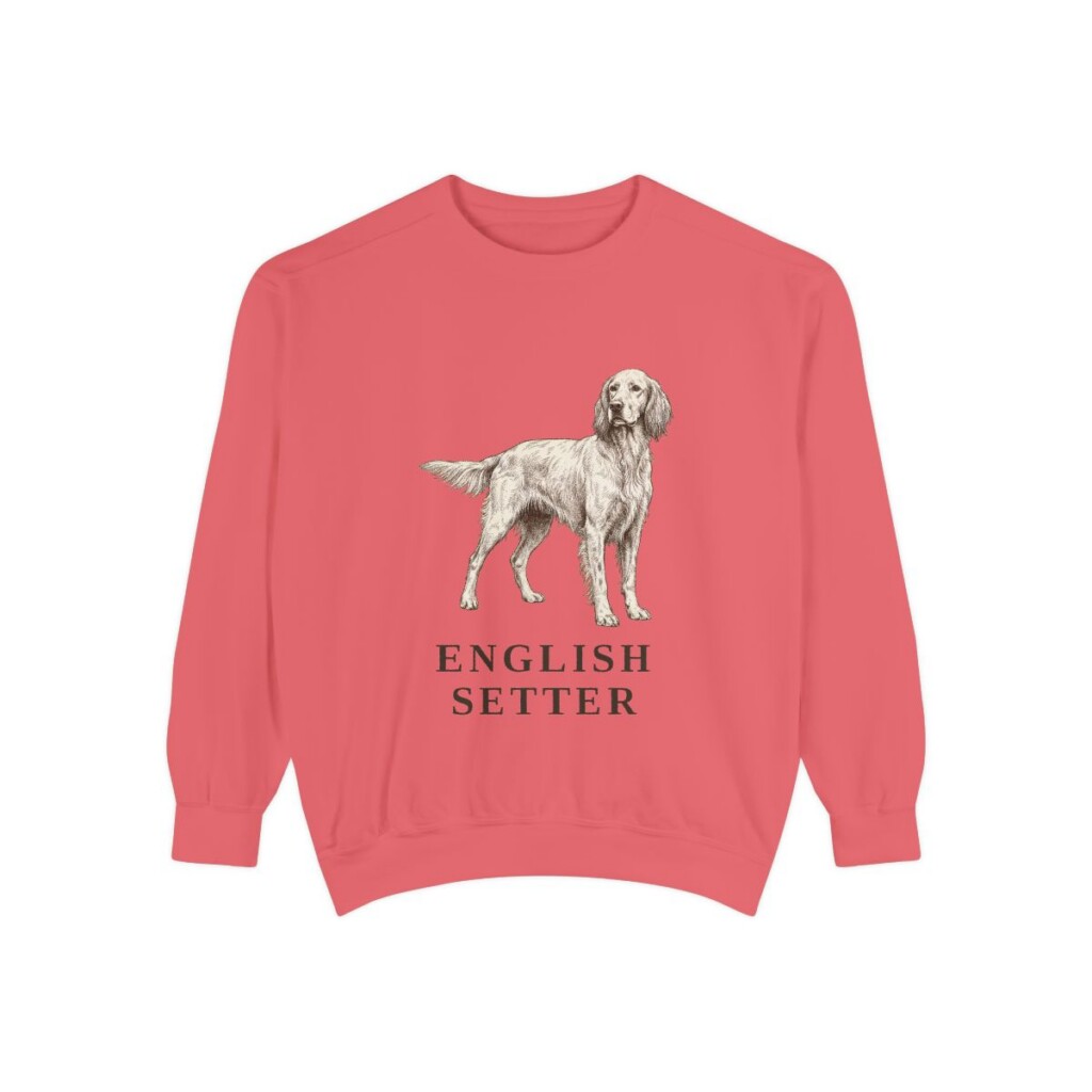 English Setter Sweatshirt, Watermelon, front view
