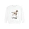 English Setter Sweatshirt, White, front view