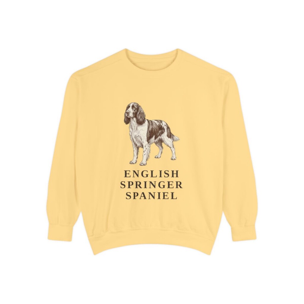 English Springer Spaniel Sweatshirt, Butter, front view