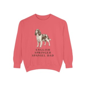 English Springer Spaniel Dad Sweatshirt, Watermelon, front view