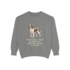 English Springer Spaniel Humor Sweatshirt, Grey, front view