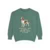 English Springer Spaniel Humor Sweatshirt, Light Green, front view