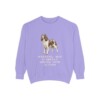 English Springer Spaniel Humor Sweatshirt, Violet, front view