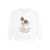 English Springer Spaniel Humor Sweatshirt, White, front view