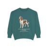 English Springer Spaniel Latin Sweatshirt, Blue Spruce, front view