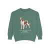 English Springer Spaniel Latin Sweatshirt, Light Green, front view