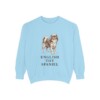 english-toy-spaniel-sweatshirt-chambray English Toy Spaniel Sweatshirt, Chambray, front view