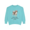 English Toy Spaniel Dad Sweatshirt, Chalky Mint, front view