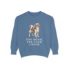 english-toy-spaniel-sweatshirt-humor-blue-jean English Toy Spaniel Humor Sweatshirt, Blue Jean, front view