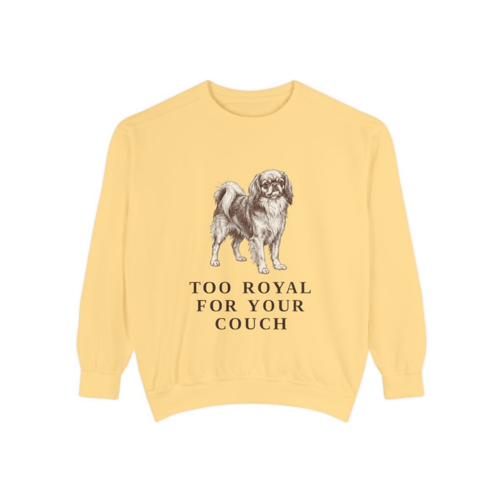 english-toy-spaniel-sweatshirt-humor-butter English Toy Spaniel Humor Sweatshirt, Butter, front view
