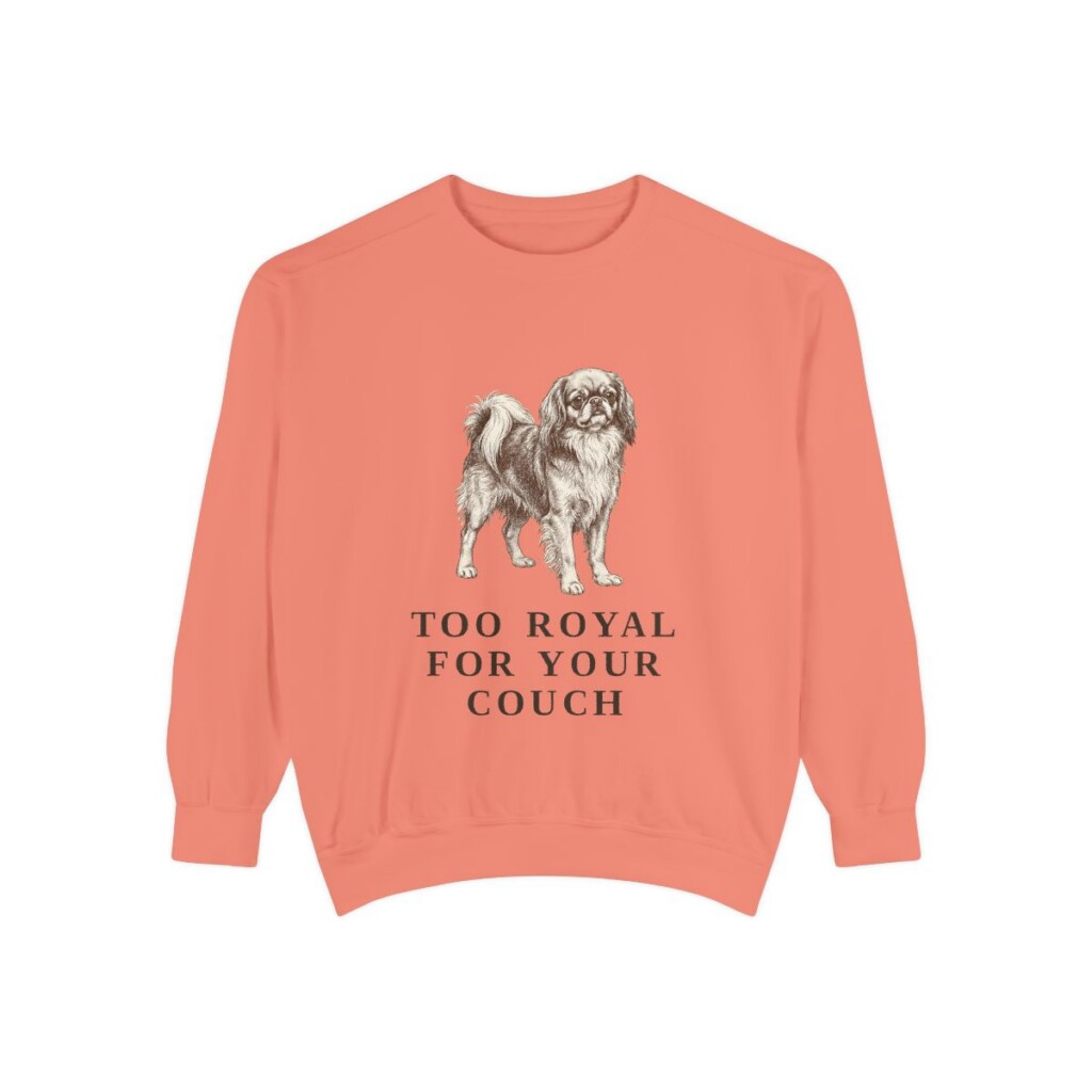 english-toy-spaniel-sweatshirt-humor-terracotta English Toy Spaniel Humor Sweatshirt, Terracotta, front view