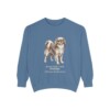 English Toy Spaniel Latin Sweatshirt, Blue Jean, front view