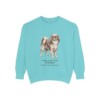 English Toy Spaniel Latin Sweatshirt, Chalky Mint, front view