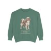 English Toy Spaniel Latin Sweatshirt, Light Green, front view