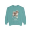 English Toy Spaniel Latin Sweatshirt, Seafoam, front view