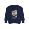 English Toy Spaniel Latin Sweatshirt, True Navy, front view