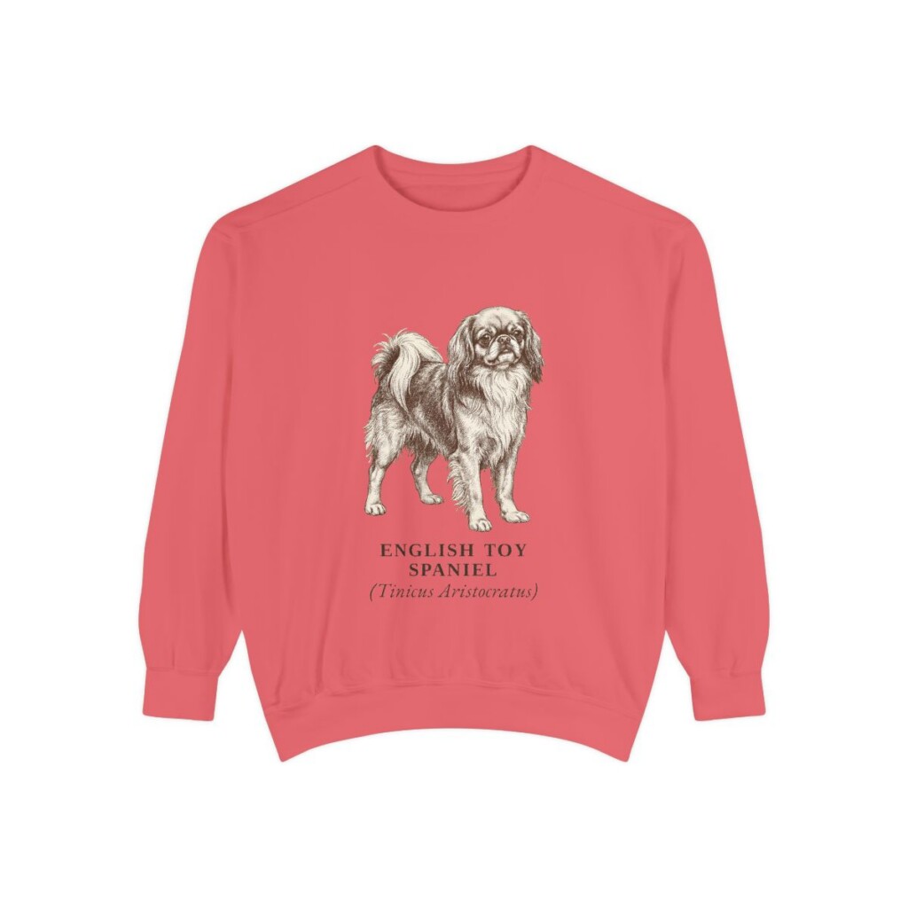 English Toy Spaniel Latin Sweatshirt, Watermelon, front view